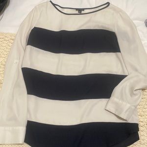 Ann Taylor- size medium- blue and cream striped